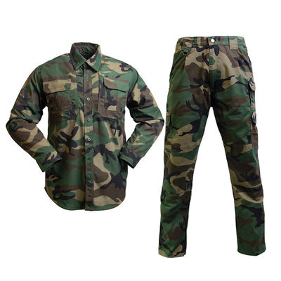 Uniforme militar de encargo uniforme del camuflaje del arbolado del combate táctico del camuflaje