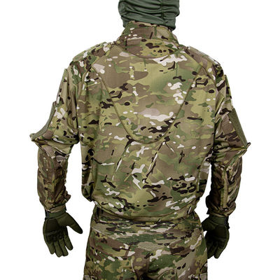 Traje uniforme de la rana de Wicking Multicam de la humedad del camuflaje militar de encargo táctico